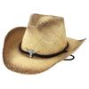 Sombrero de Vaquero Occidental de Ala Ancha con Cinta Sombrero de Paja Nuevo Tejido de Paja Lafite para Hombres y Mujeres Sombrero de Paja para Vacaciones en la Playa