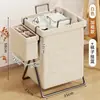 Cesta de ropa sucia con tapa, cesta de almacenamiento de ropa sucia plegable, cesta de lavandería para baño, cesta de almacenamiento de ropa de gran capacidad para baño
