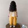 Conjunto de Camisa Sem Manga para Meninas Estiloso Traje de Verão Floral Infantil 2026 Novo Calça de Verão Anti-Mosquito para Bebê Tendência