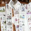 Cinta Washi Crepúsculo Cita Serie Navideña Material para Diario Decoración Base Collage Paisaje Estilo Europeo DIY 6 Estilos