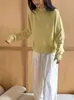 Várias Cores SelecionadasMacio, Elástico, Confortável, Sem Costura, Peça Única, Lã Pura, Gola Semi-Alta, Suéter de Tricô, Feminino, Outono/Inverno, Pulôver, Suéter