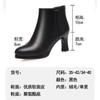 Moda Outono Feminina Elegante Salto Agulha Pontiagudo Preto Sapatos de Trabalho Profissionais Plus Size Elegante Botas de Couro de Cor Sólida
