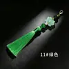 Nuevo colgante de borla de loto de cristal de 13 cm, accesorio decorativo Hanfu, joyería de estilo antiguo, pendientes, charm para bolso, borla colgante