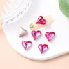Atacado do Fabricante Nail Art Inclinada em Formato de Coração de Pêssego, Strass de Vidro de Cristal de Formato Especial, Strass em Formato de Coração, Strass para Capa de Celular, Unhas Aurora