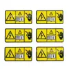 Pegatina de Etiqueta Personalizada Pegatina de Advertencia de Seguridad Anti-Descarga Eléctrica Pegatina Adhesiva Ignífuga Grado 94V0 Adhesivo Posterior de PET 3M