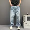 2026 Jeans de Mezclilla Lavada Estilo Retro Americano Tallas Grandes para Hombre Primavera Verano Nuevos Pantalones Holgados Rectos de Pierna Ancha Largo hasta el Suelo Modernos