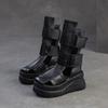 Shanghai Jie Sudden Nuevas Sandalias Romanas de Estilo Británico con Plataforma Primavera y Verano Moda Callejera Moda Callejera Zapatos de Mujer de Gama Alta