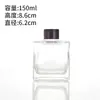 Garrafa de Vidro Transparente Quadrada Vazia para Aromaterapia Vidro Espesso Decoração de Casa Garrafas Decorativas Sala de Estar Quarto Garrafa Perfumada
