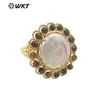 Anillo para Mujer MPR061 Color Perla de Agua Dulce Atmosférico Ajustable Todo Fósforo Ropa Lisa y Primeros Accesorios
