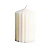 Velas Estilo Europeu, Decoração de Casa Aromaterapia Geométrica Minimalista, Decoração de Igreja Branca Transfronteiriça, Cera de Soja Zigue-zague Pontiagudo