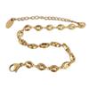 Pulseira de Aço Inoxidável de Alta Qualidade para Mulheres, Não Desbota Facilmente, Pulseira de Corrente Descoberta Nariz de Porco, Pulseira Simples e Fashion