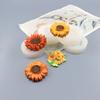 Girassol Série Girassol Molde de Silicone Argila Aromaterapia Gesso Vela Molde Flor Gota Molde Caseiro