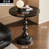 Mesa de Centro Redonda Pequena de Ferro Retrô Nórdico Mesa Lateral para Sala de Estar Casa Mesa Lateral de Sofá Quarto Mesa de Cabeceira Casa Estilo Francês