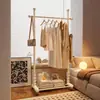 Perchero color crema, perchero de pie para dormitorio, balcón interior, tendedero para uso doméstico, perchero para dormitorio