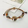 Pulsera de Cerámica Jingdezhen Nueva Pulsera de Cerámica China Joyería Estudiante Estilo Tíbet Cuerda Trenzada a Mano Puesto Regalo para Estudiante