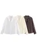 Para Exportación Spot Transfronteriza 2025 Nueva Verano Mujer Casual Simple Versátil Tres Colores Bordado Bolsillo con Solapa Pantalones Camisa