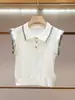 Shenzhen Nanyou Roupas Femininas de Alta Qualidade Verão Novo Estilo College Coreano Redutor de Idade Online Blusa de Tricô com Blocos de Cor e Manga Flare