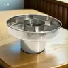 Acero Inoxidable Estilo Hong Kong Olla Caliente Hanliang Olla de Vísceras de Res Olla de Arroz de Patas de Cerdo Olla para Mostrar Platos Estofados Olla para Mostrar Vísceras de Res Fijo,