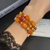 Pulseira de estilo étnico, pulseira de contas multicamadas retrô boêmia exótica, acessório feminino para viagem e férias