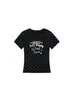 Camiseta Blanca de Manga Corta con Cuello Redondo y Estampado de Lunares para Mujer, Nuevo Estilo de Verano, Top Ajustado con Estampado de Letras Americanas