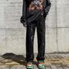 Otoño 2022 suelto recto tendencia coreana high street jeans ocio al aire libre trapeador pantalones de hombre una generación de cabello