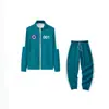 Ropa Deportiva Infantil Otoño Cuello Alto Cremallera Sudadera Verde Oscuro Azul X-O Nuevo Conjunto Digital Más Pieza Individual