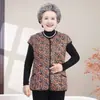Casaco Vovó Estilo Jaqueta Acolchoada de Algodão com Forro de Lã, Espessado Novo Modelo 2025 para Mulheres de Meia-Idade e Idosas, Quente com Mangas e Proteção nos Ombros