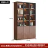 Gabinete de libros usados estilo retro personalizado puerta de vidrio exhibición gabinete de vino sala de estar del hogar estantería integrada de pared a techo mano
