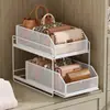 Organizador de almacenamiento de bolsas, estante con paneles divisores, vitrina, estante de múltiples niveles extraíble para ahorrar espacio para armario