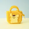 Monedero de silicona con forma de cueva cuadrada para niños, bolso cruzado para caminar, divertido y bonito bolso de silicona para cambio.