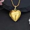 Abre Foto Cobre Embrião Coração Formato Caixa de Fase Colar Personalidade Criativo Retrô Padrão Pequeno Casal Caixa de Fase Pingentes Pendentes