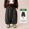 Tong Bei Ropa Infantil Otoño 2026 Nuevas Llegadas Pantalones Casuales para Niños Estampado de Leopardo Completo Estilo Retro Versátil Cortavientos Joggers