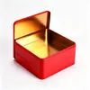 Caja de embalaje de pastel de luna de mediados de otoño en stock, lata cuadrada de doble capa para galletas, caja vacía, caja de regalo hecha a mano para hornear de color sólido