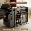 Mesa Lateral Móvil, Gabinete Lateral para Sofá, Gabinete Lateral, Gabinete de Almacenamiento Doméstico para Sala de Estar, Estante de Almacenamiento, Mesa de Café de Madera Maciza, Carrito Pequeño