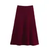 Comercio exterior al por mayor invierno 2024 nuevo estilo europeo y americano moda femenina temperamento ocio suave top falda Midi