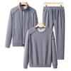 Traje deportivo casual de otoño de manga larga para hombre, algodón puro, suéter tipo papá para correr y fitness, chaqueta, conjunto de tres piezas, conjunto de dos piezas