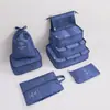 Bolsa de Armazenamento Multifuncional de Viagem com Sete Peças Conjunto de Bolsas Organizadoras e de Classificação de Roupas para Mala Conjunto de Oito Peças