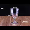 Copa de vino acrílica, copa de champán, copa de vino europea de plástico transparente, copa de brandy creativa para bar.