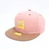 Gorra de Béisbol de Oso de Dibujos Animados Linda para Niños, Gorra Hip-Hop de Ala Plana Transfronteriza, Nuevo Sombrero de Sol de Otoño para Niños