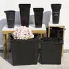 Cubo de Flores de Plástico Rectangular Grande para Flores Secas y Frescas, Anticaídas, Almacenamiento Personalizado