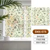 Película de Vidrio Floral Estilo Francés Vintage para Ventanas de Baño, Película Estática Anti-Miradas Mate para Ventanas de Cocina