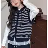 Chaleco cárdigan de punto estilo coreano 2026 para mujer, nuevo modelo de primavera y otoño, chaqueta exterior pequeña con cuello en U estilo Chanel, top chaleco chaqueta de moda