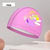 Nova Touca de Natação Infantil Impermeável Cuidados com o Cabelo Confortável Sem Apertar a Cabeça Touca de Natação Revestida com PU Touca de Natação de Desenho Animado Equipamento de Natação