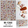 Carcasa Estampada del Pequeño Libro Rojo Pegatinas para Uñas Mariposa Serpentina Aurora Uñas Color Rosa Glaseado Tridimensional Avanzado