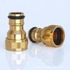 Conector de grifo cobre completo diente interior de cuatro puntos conector tipo chupón 1/2 rosca interior chupón conexión rápida de tubería de agua