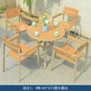 Combinação de Mesa e Cadeiras para Terraço de Vila ao Ar Livre Lazer Metal Impermeável Proteção Solar Móveis Jardim Ar Livre Hotel B&B Mesa e Cadeiras