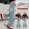 Calça Infantil Primavera e Outono 2026 Novo Estilo Calça de Pernas Largas para Crianças Maiores, Calça Reta Muito Estilosa com Cintura Elástica para Meninas, Estudantes