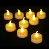 Luz Nocturna LED de Cera de Té Electrónica Luz de Vela Electrónica Velas de Simulación Suministros de Arreglo de Ambiente para Cumpleaños Navidad Festival
