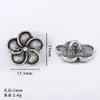 Venta Caliente Transfronteriza de Amazon Botones Turquesa Retro Aleación Accesorios para Joyería DIY Botones de Flor Accesorios para Ropa