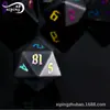 Jogo de Mesa Dungeons & Dragons Dosy Conjunto de 7 Peças Swing Dado Poliedro DND Colorido Galvanizado Fosco Obsidiana